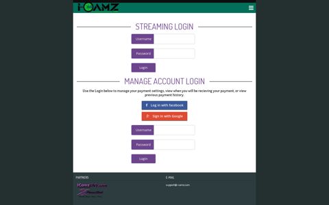 Streaming Login - Welcome to i-Camz
