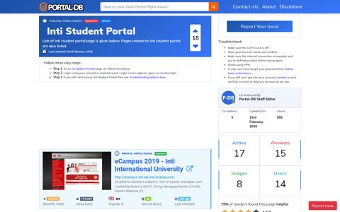 Inti Student Portal