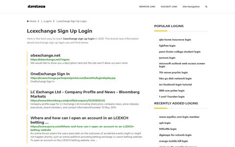 Lcexchange Sign Up Login ❤️ One Click Access