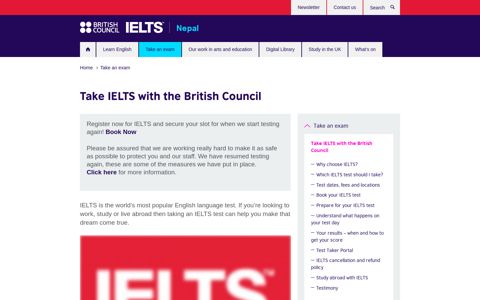 Take IELTS with the British Council | British Council