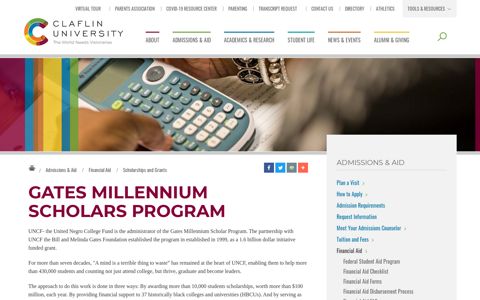 Gates Millennium Scholars Program - Claflin University