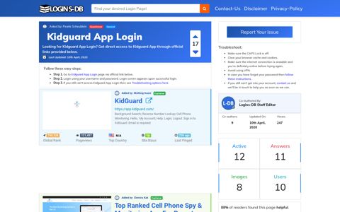 Kidguard App Login - Logins-DB