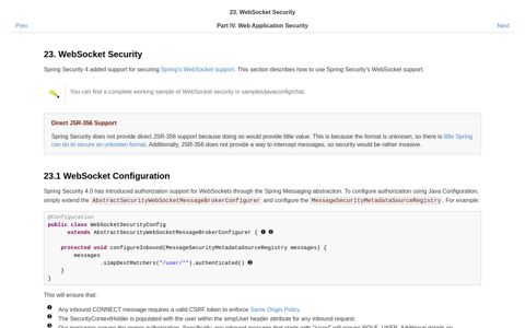 23. WebSocket Security