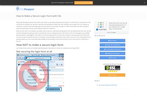 How to Make a Secure Login Form with SSL - SSL Shopper