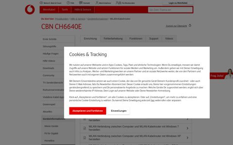 CBN CH6640E - Vodafone Kabel Deutschland Kundenportal