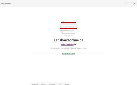 www.Fanshaweonline.ca - FOL Log In Page - ca-urlm.com