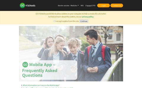 FAQ : Mobile App : GO 4 Schools