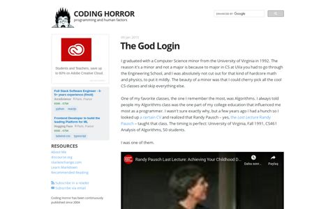 The God Login - Coding Horror