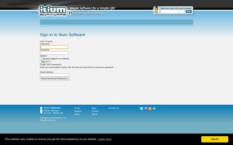 Login - Ilium Software