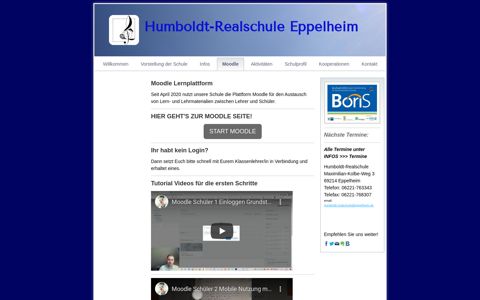 Moodle Lernplattform - Humboldt-Realschule Eppelheim
