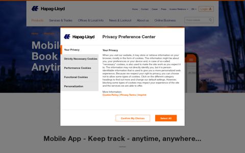 Mobile App - Keep track - anytime, anywhere... - Hapag-Lloyd