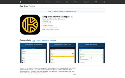 ‎Keeper Password Manager on the App Store