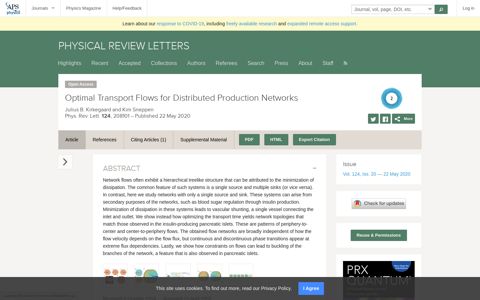 Optimal Transport Flows for Distributed Production Networks