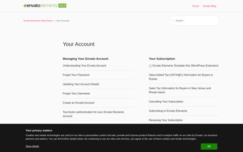Your Account – Envato Elements Help Center