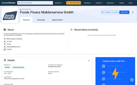 Fonds Finanz Maklerservice GmbH - Crunchbase Company ...