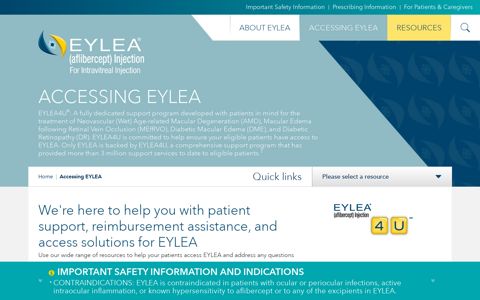 EYLEA4U® Support Program | EYLEA® (aflibercept) Injection