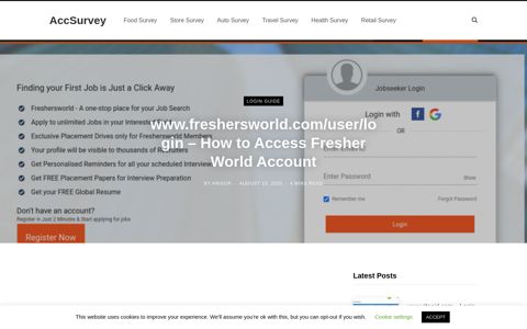 www.freshersworld.com/user/login - How to Access Fresher ...