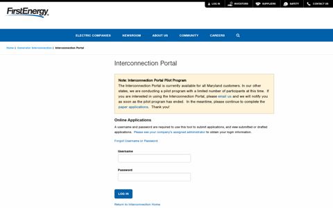 Interconnection Portal - FirstEnergy Corp.