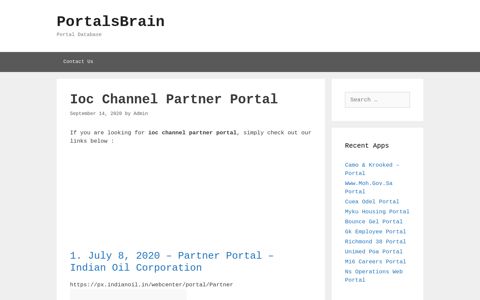 Ioc Channel Partner - July 8, 2020 - Partner Portal - Indian Oil ...
