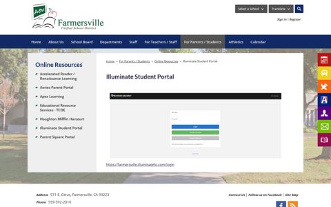 Illuminate Student Portal - Farmersville Unified School District