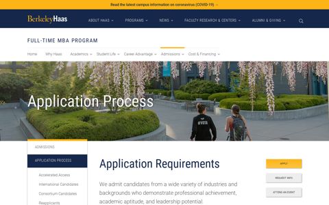 Application | Full-Time MBA | Berkeley Haas