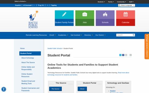 Student Portal - Seattle Public Schools