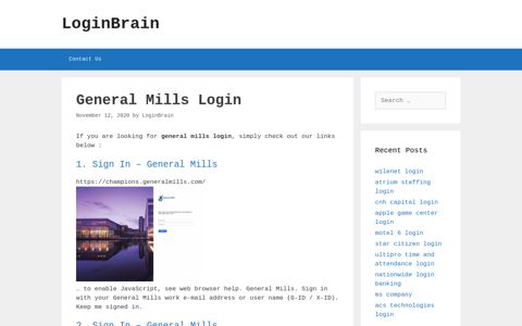 General Mills Sign In - General Mills - LoginBrain