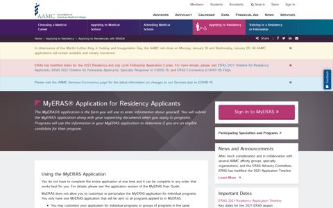 MyERAS® Application for Residency Applicants - AAMC ...