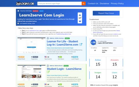 Learn2serve Com Login - Logins-DB