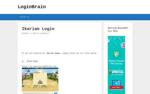 ikariam login - LoginBrain