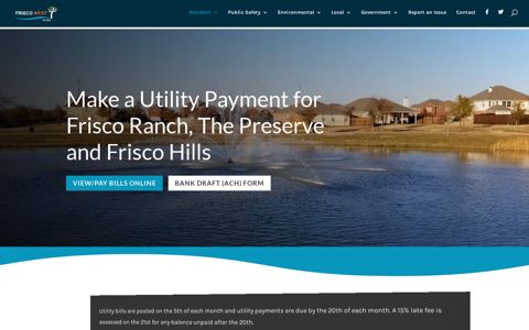 Make A Payment | Frisco West WCIDDC