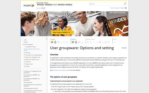 User groupware: Options and setting - PC SOFT - Online ...