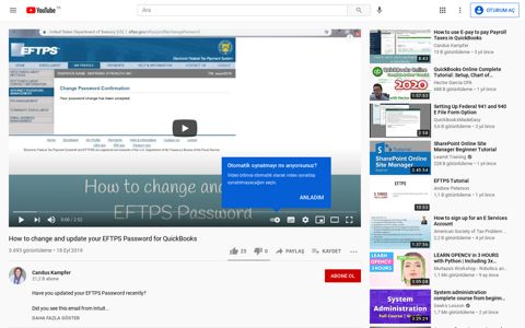 How to change and update your EFTPS Password ... - YouTube