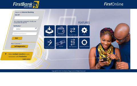 FBN Nigeria:Internet Banking Login