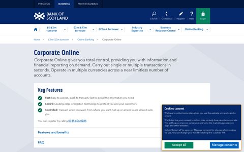 Corporate Online | Commercial Banking | Bank of Scotland