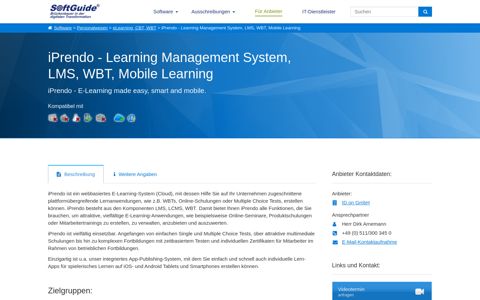 iPrendo - Learning Management System - Softguide