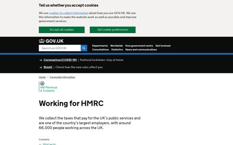Working for HMRC - HM Revenue & Customs - GOV.UK