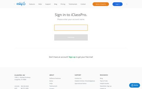 Login - iClassPro Class Management Software - Gymnastics ...