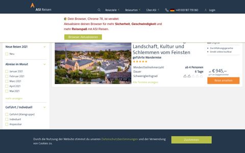 Wanderreisen in Echternach online buchen bei ASI Reisen