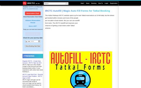 IRCTC Autofill | Magic Auto Fill Forms for Tatkal Booking | My ...