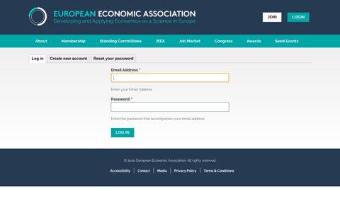 Log in | EEA - European Economic Association