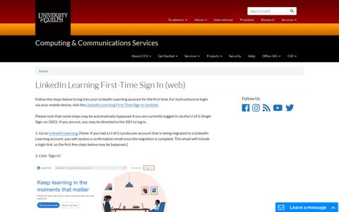 LinkedIn Learning First-Time Sign In (web) | Computing ...