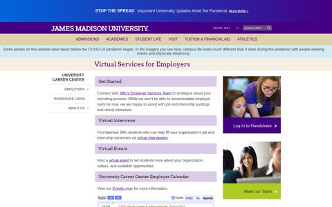 Virtual Services for Employers - James Madison University