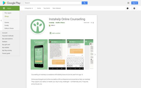 Instahelp Online Counselling – Apps on Google Play