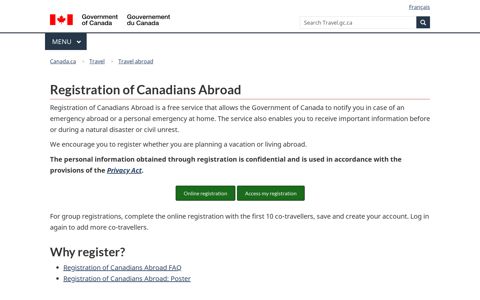 Registration of Canadians Abroad - Travel.gc.ca