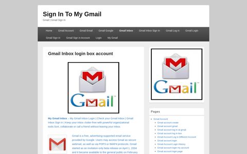 Gmail Inbox login box account – Sign In To My Gmail