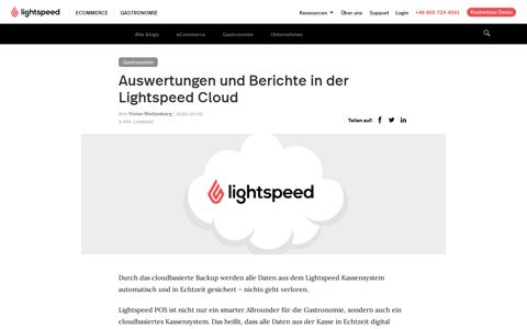 Lightspeed Cloud: Auswertungen und Berichte | Lightspeed HQ