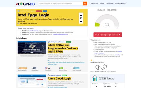 Intel Fpga Login - Find Login Page of Any Site within Seconds!
