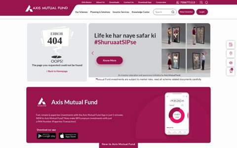 Login - Existing Mutual Fund Investor | Axis MF