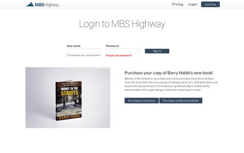 Login - MBS Highway